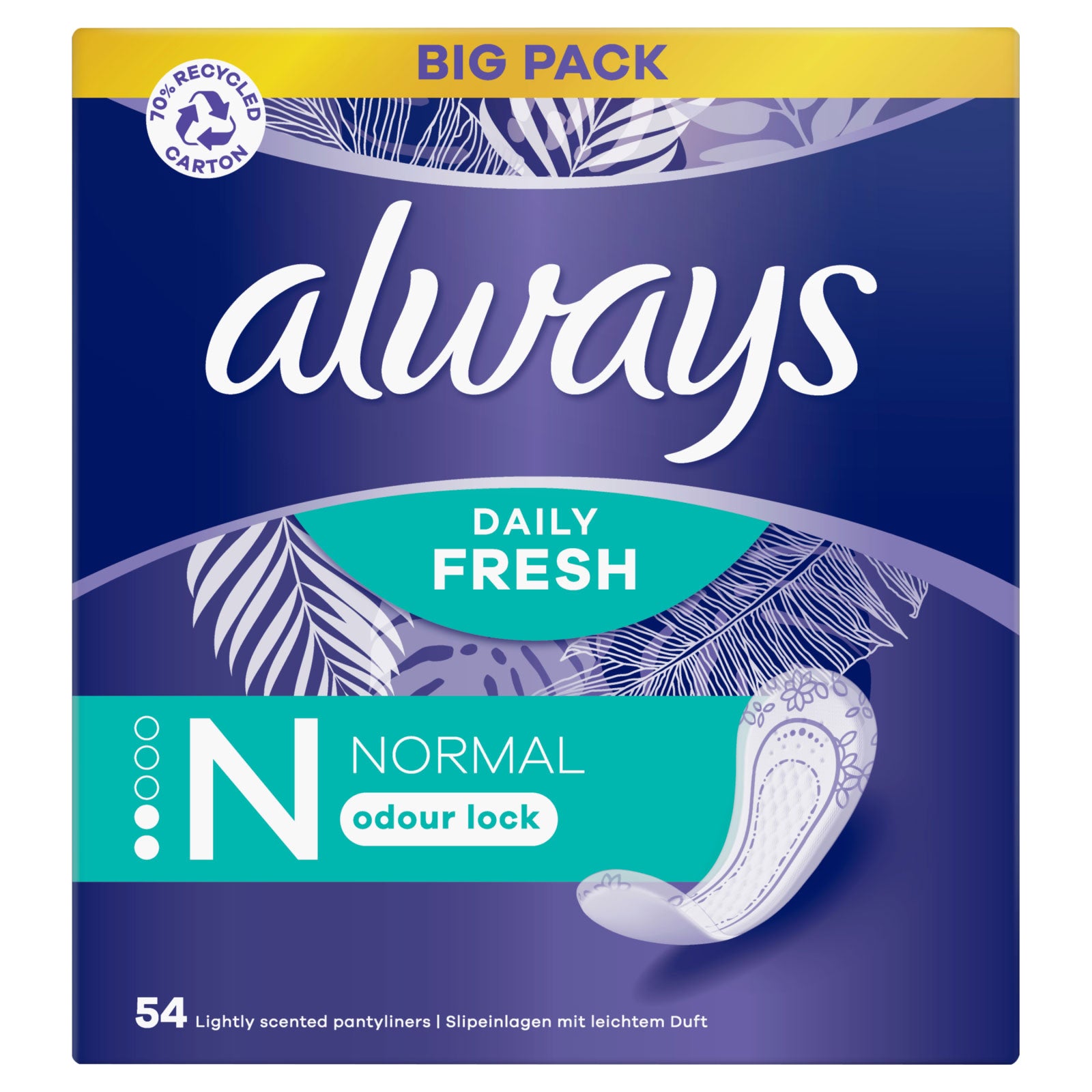 Buy 54 Always Daily Fresh Liners Normal Odour Lock - Premium Quality Toiletries Online - Product Image Buy 54 Always Daily Fresh Liners Normal Odour Lock - Premium Quality Toiletries Online - Product Image